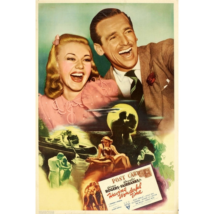 Having Wonderful Time Top From Left: Ginger Rogers Douglas Fairbanks Jr. 1938. Movie Poster Masterprint Image 1