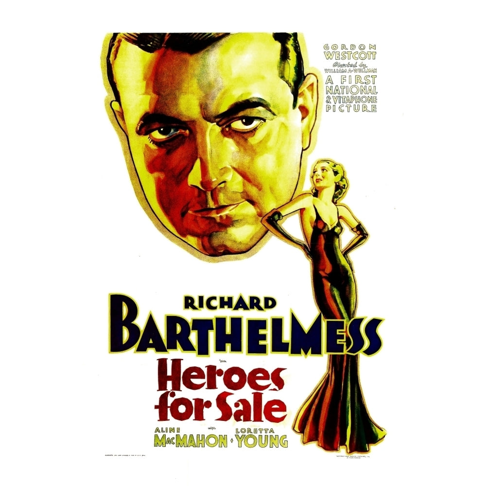 Heroes For Sale From Left: Richard Barthelmess Loretta Young 1933. Movie Poster Masterprint Image 2