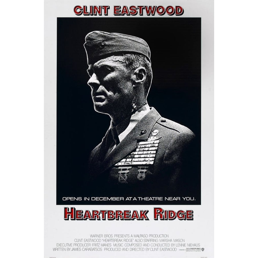 Heartbreak Ridge Us Advance Poster Clint Eastwood 1986. Warner Bros. Pictures/Courtesy Everett Collection Poster Print Image 1