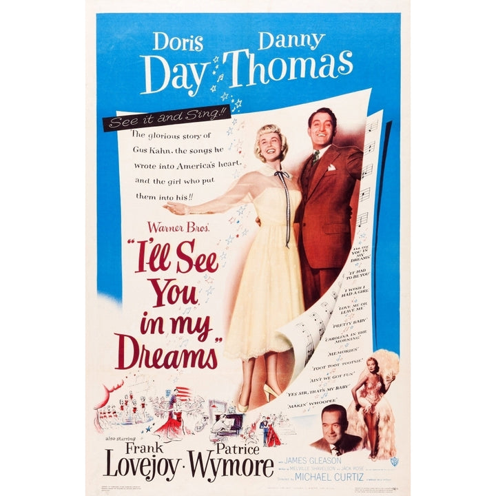 ILl See You In My Dreams Us Poster Art Top From Left: Doris Day Danny Thomas 1951. Movie Poster Masterprint Image 1