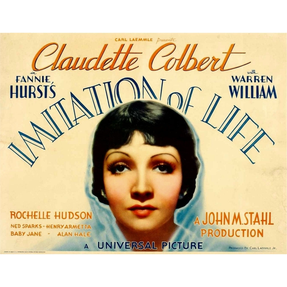 Imitation Of Life Claudette Colbert 1934. Movie Poster Masterprint Image 1