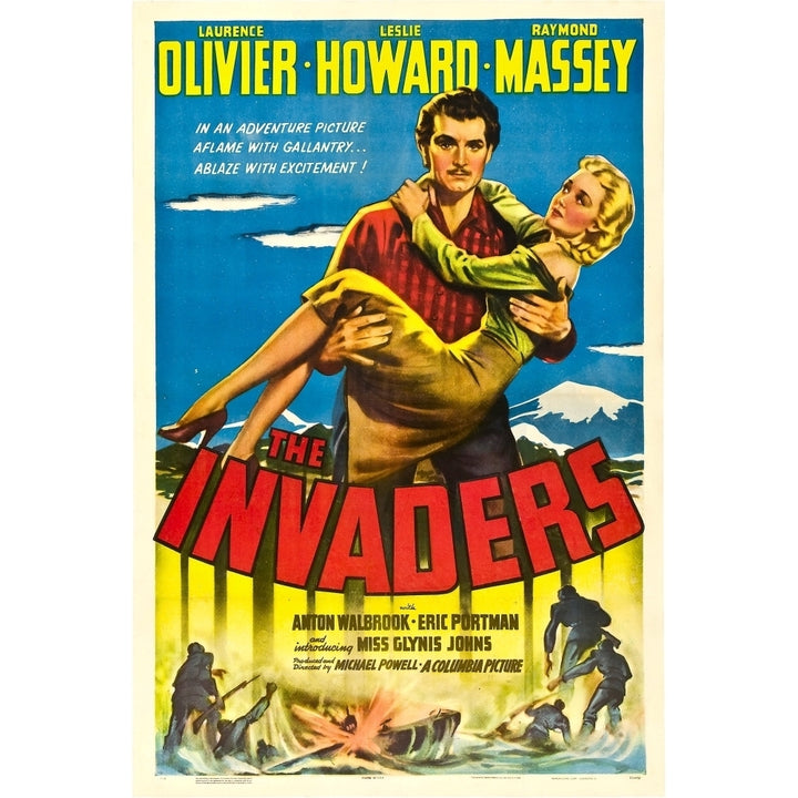 The Invaders Laurence Olivier Glynis Johns 1941 Movie Poster Masterprint Image 1