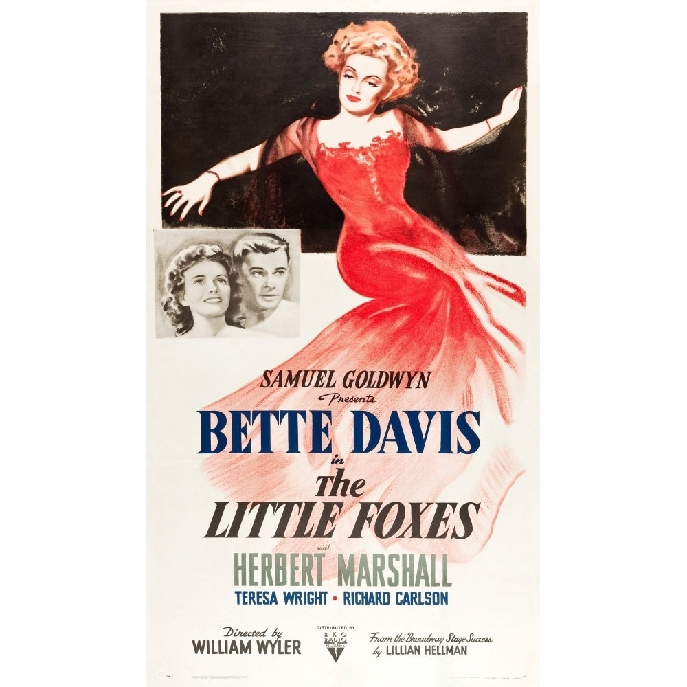 The Little Foxes L-R: Teresa Wright Herbert Marshall Bette Davis On Poster Art 1941 Movie Poster Masterprint Image 2