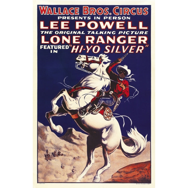 The Lone Ranger Special Circus Poster 1938. Movie Poster Masterprint Image 2