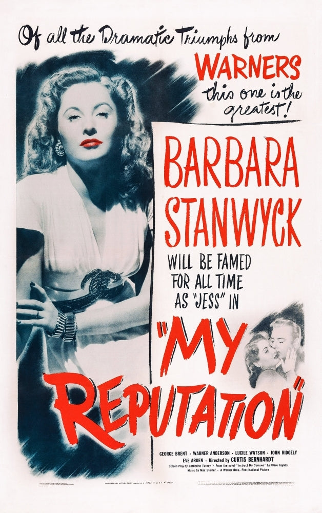 My Reputation Us Poster Art Left: Barbara Stanwyck 1946 Movie Poster Masterprint Image 1