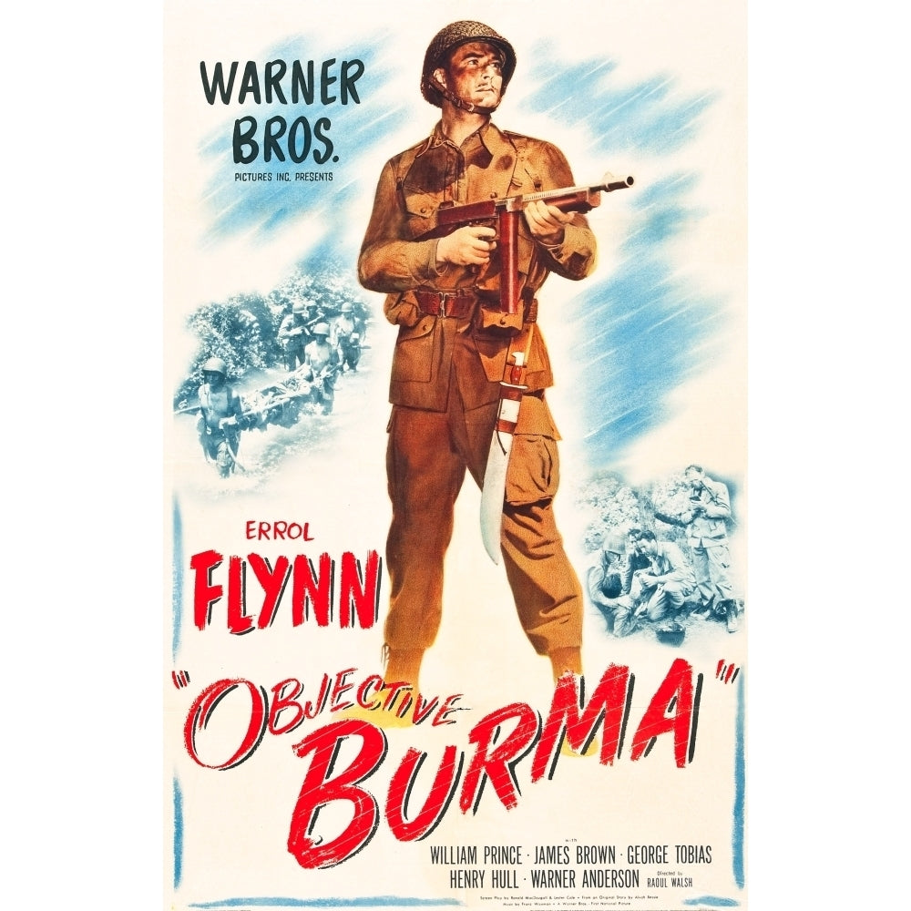 Objective Burma! Errol Flynn 1945. Movie Poster Masterprint Image 2