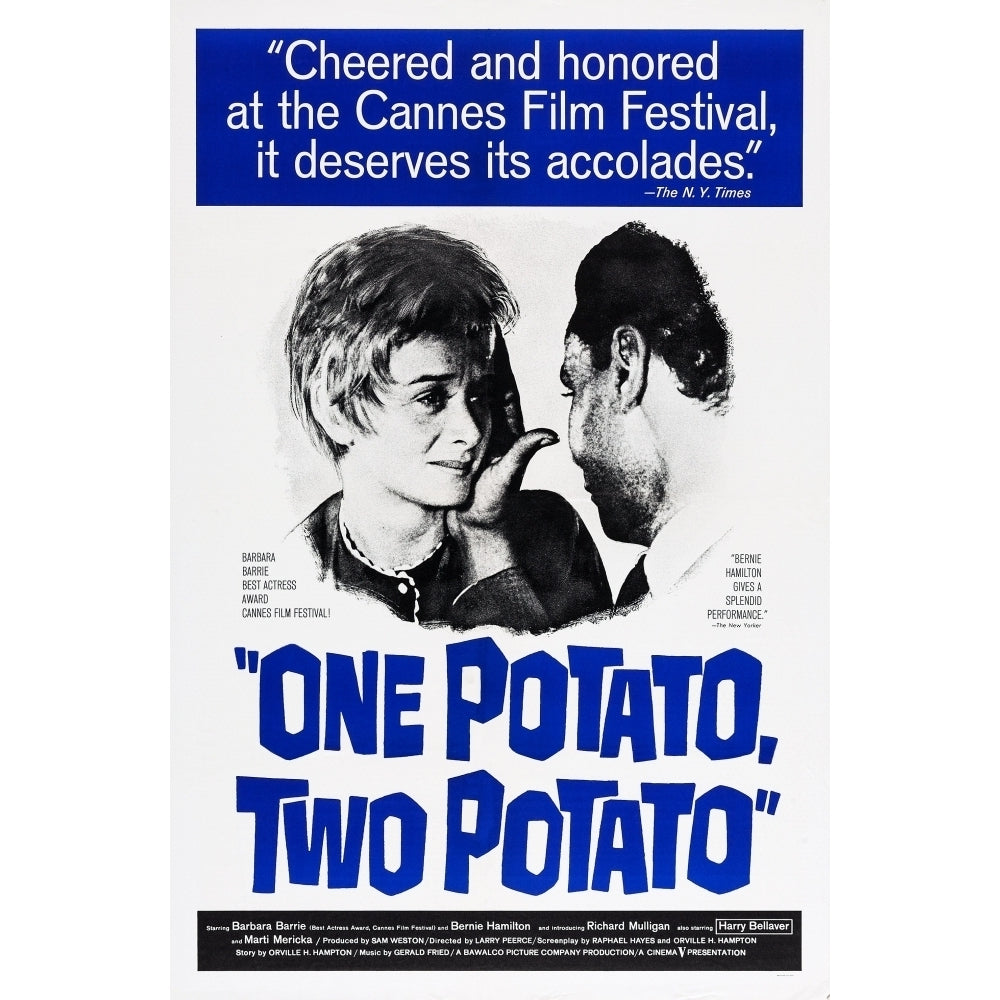 One Potato Two Potato Us Poster Art From Left: Barbara Barrie Bernie Hamilton 1964. Movie Poster Masterprint Image 1