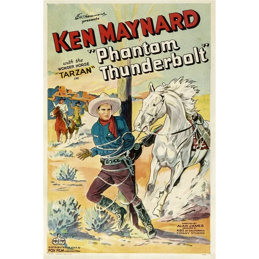 Phantom Thunderbolt Ken Maynard With Tarzan The Wonder Horse 1933. Movie Poster Masterprint Image 1