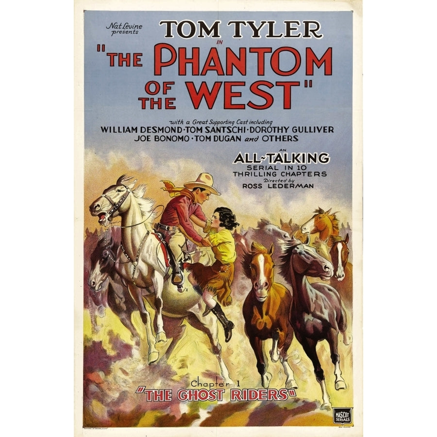 The Phantom Of The West Tom Tyler 1931 Chapter 1: The Ghost Riders" Movie Poster Masterprint Image 1