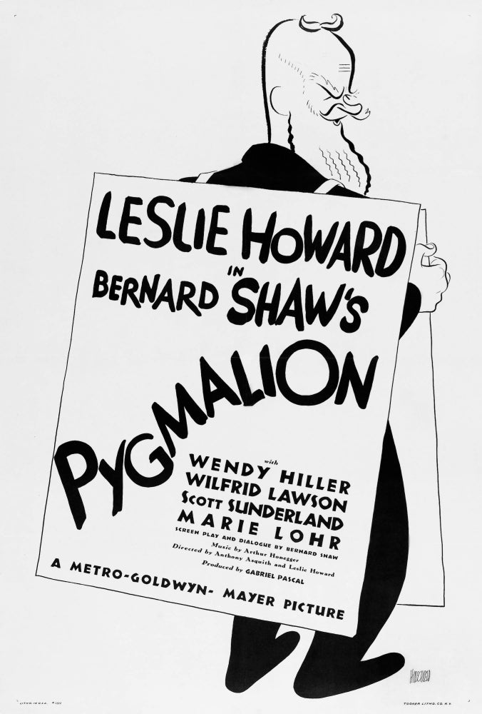 Pygmalion Us Ad Art George Bernard Shaw 1938. Movie Poster Masterprint Image 1