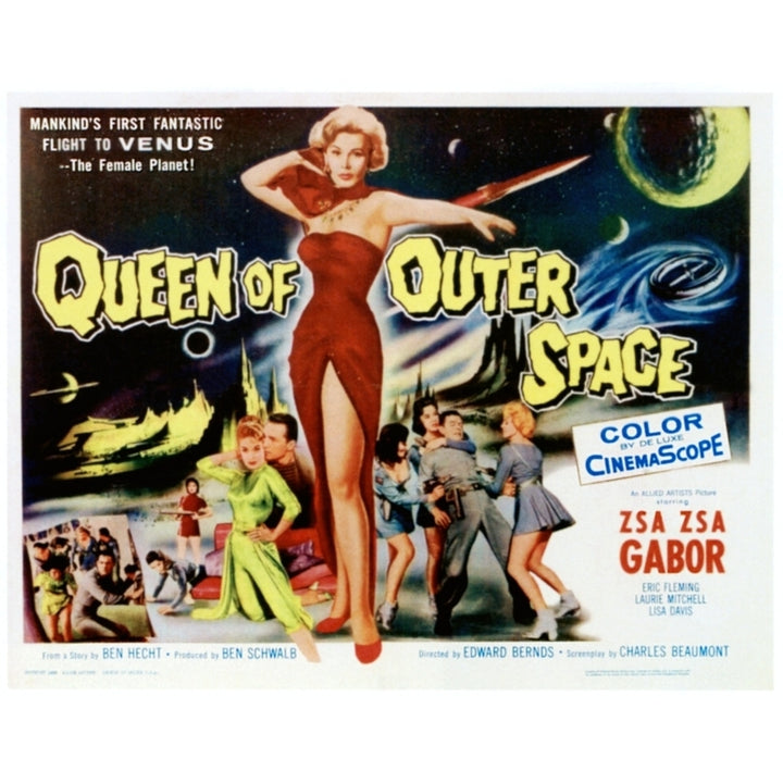 Queen Of Outer Space Center: Zsa Zsa Gabor 1958 Movie Poster Masterprint Image 1