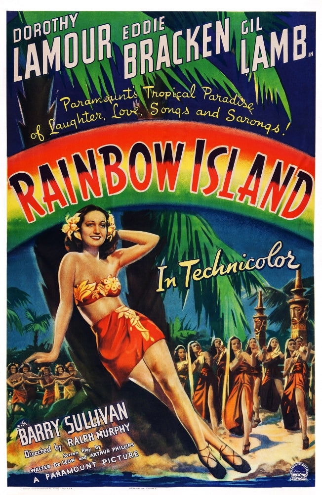 Rainbow Island Us Poster Art Dorothy Lamour 1944. Movie Poster Masterprint Image 1