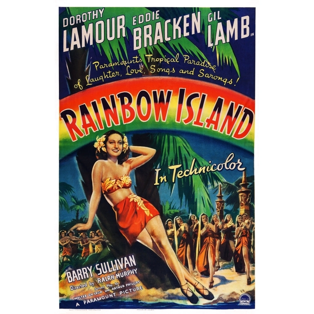 Rainbow Island Us Poster Art Dorothy Lamour 1944. Movie Poster Masterprint Image 2