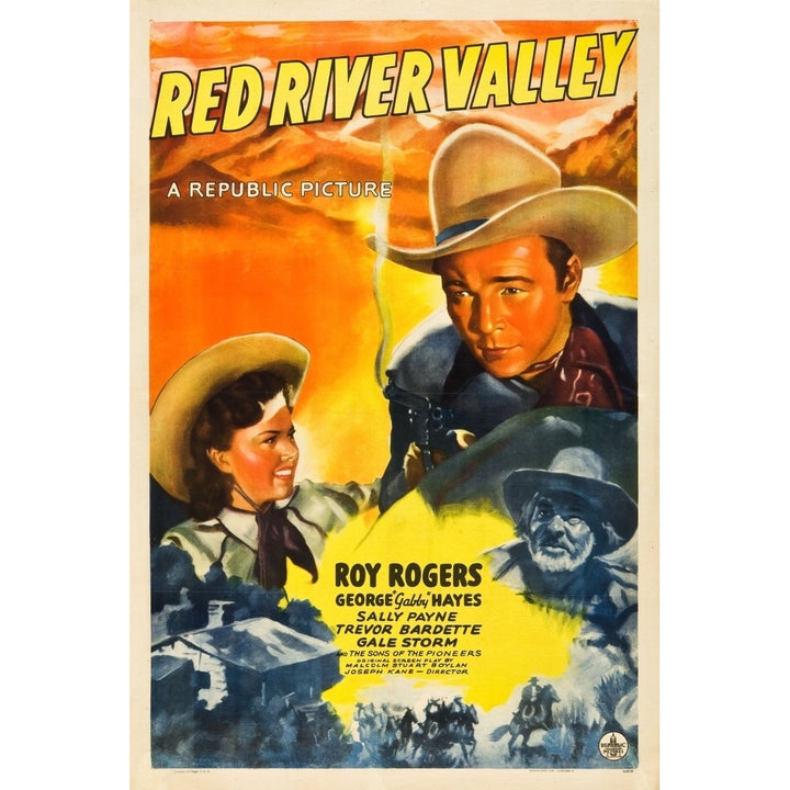 Red River Valley From Left: Sally Payne Roy Rogers George Gabby Hayes 1941. Movie Poster Masterprint Image 1