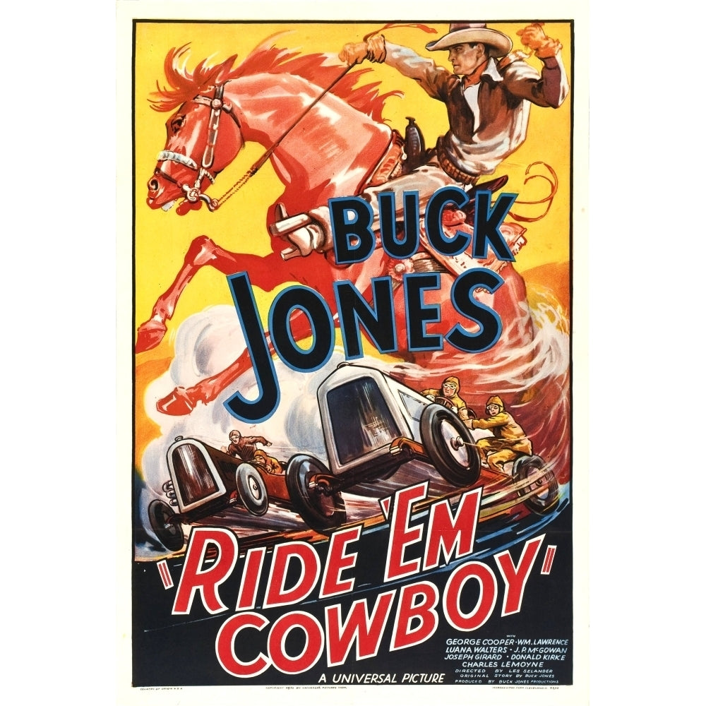 Ride Em Cowboy Top: Buck Jones 1936. Movie Poster Masterprint Image 1