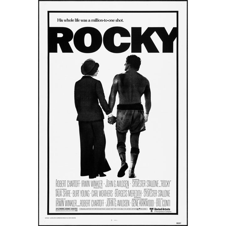 Rocky L-R: Talia Shire Sylvester Stallone 1976 Movie Poster Masterprint Image 1