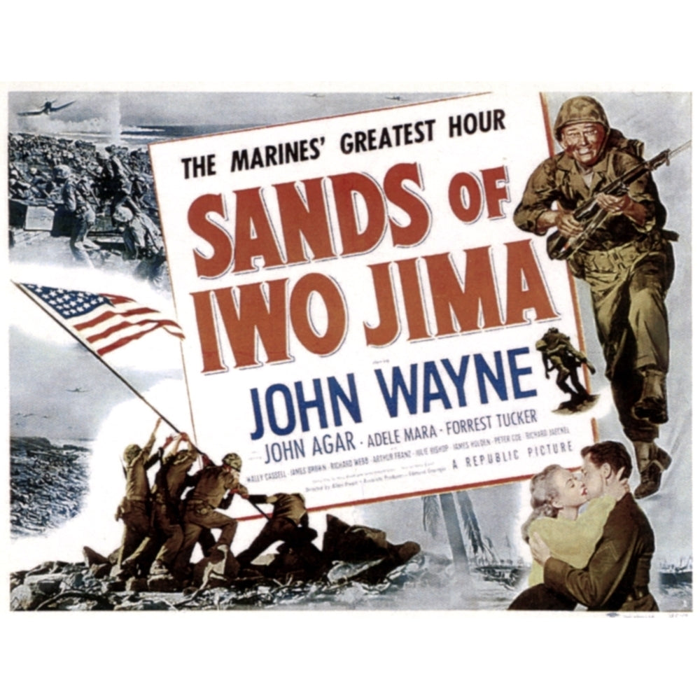 Sands Of Iwo Jima Top Right: John Wayne 1949. Movie Poster Masterprint Image 2