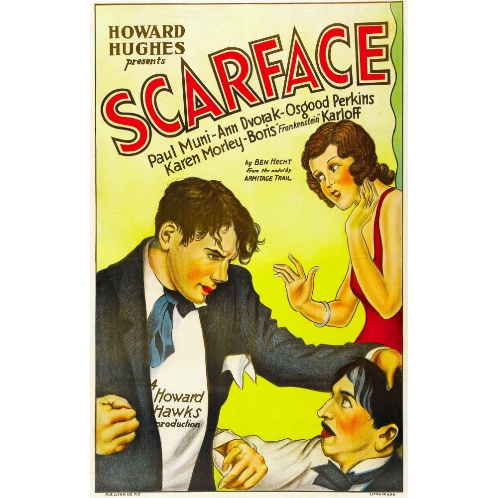 Scarface From Left: Paul Muni Ann Dvorak 1932. Movie Poster Masterprint Image 1