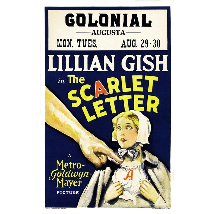 The Scarlet Letter Lillian Gish On Window Card 1926 Movie Poster Masterprint Image 1