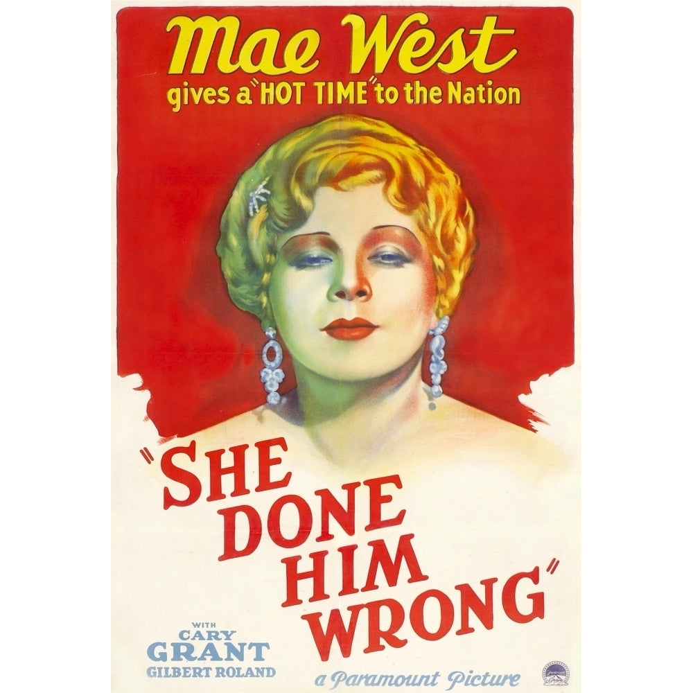 She Done Him Wrong Mae West 1933 Movie Poster Masterprint Image 2