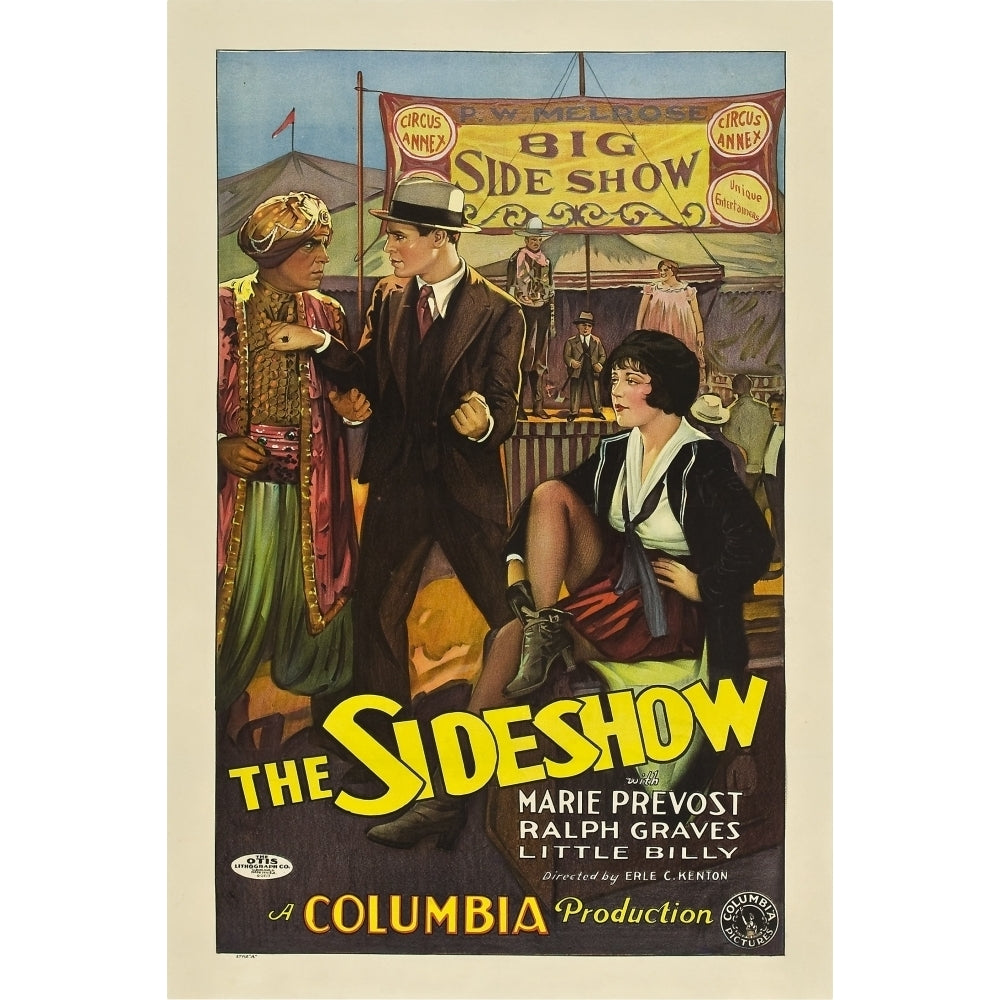 The Sideshow From Left: Alan Roscoe Ralph Graves Marie Prevost 1928. Movie Poster Masterprint Image 2