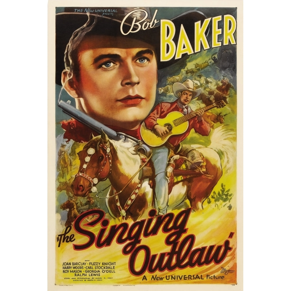 The Singing Outlaw Bob Baker 1937. Movie Poster Masterprint Image 2