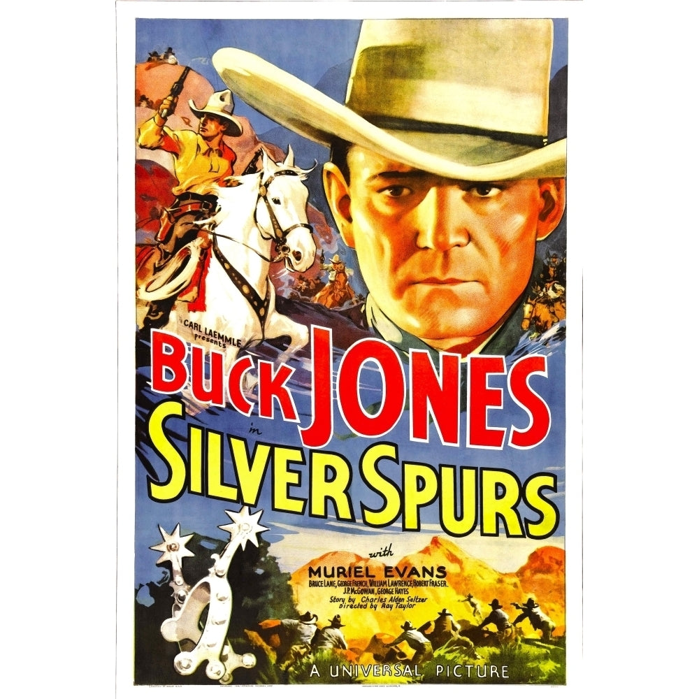 Silver Spurs Buck Jones 1936. Movie Poster Masterprint Image 2