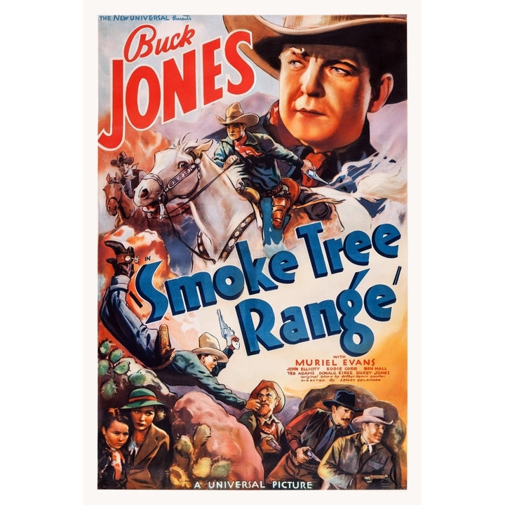 Smoke Tree Range Us Poster Art Buck Jones 1937 Movie Poster Masterprint Image 1