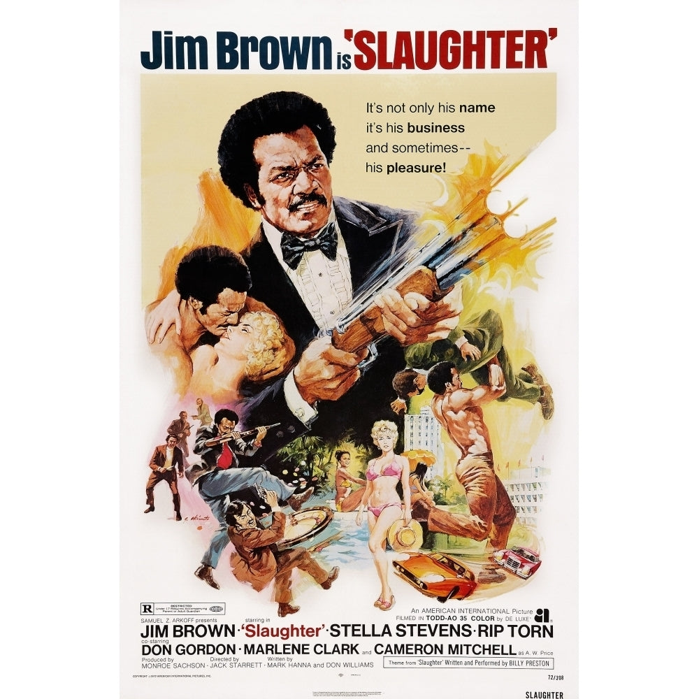 Slaughter Us Poster Art Jim Brown Stella Stevens 1972 Movie Poster Masterprint Image 2