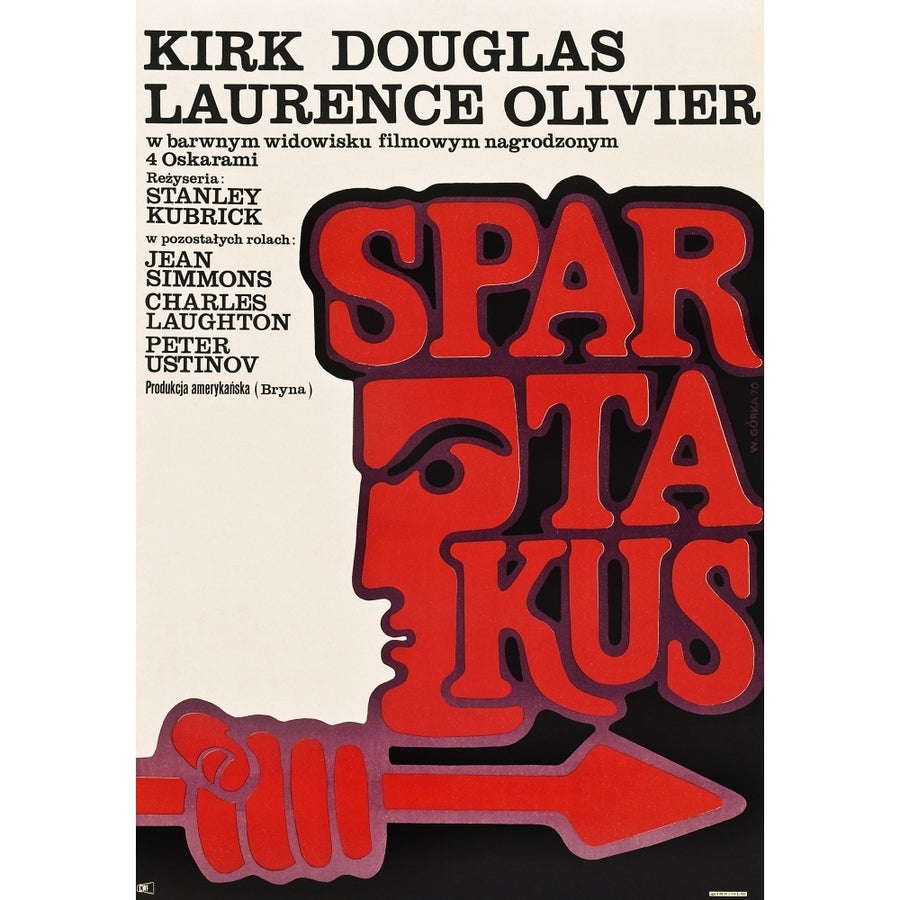 Spartacus 1970 Polish Poster Art 1960. Movie Poster Masterprint Image 1