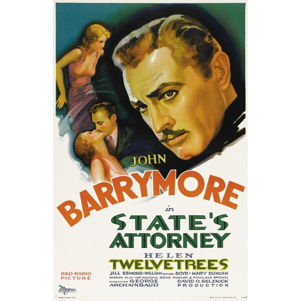 StateS Attorney Helen Twelvetrees John Barrymore 1932 Movie Poster Masterprint Image 2