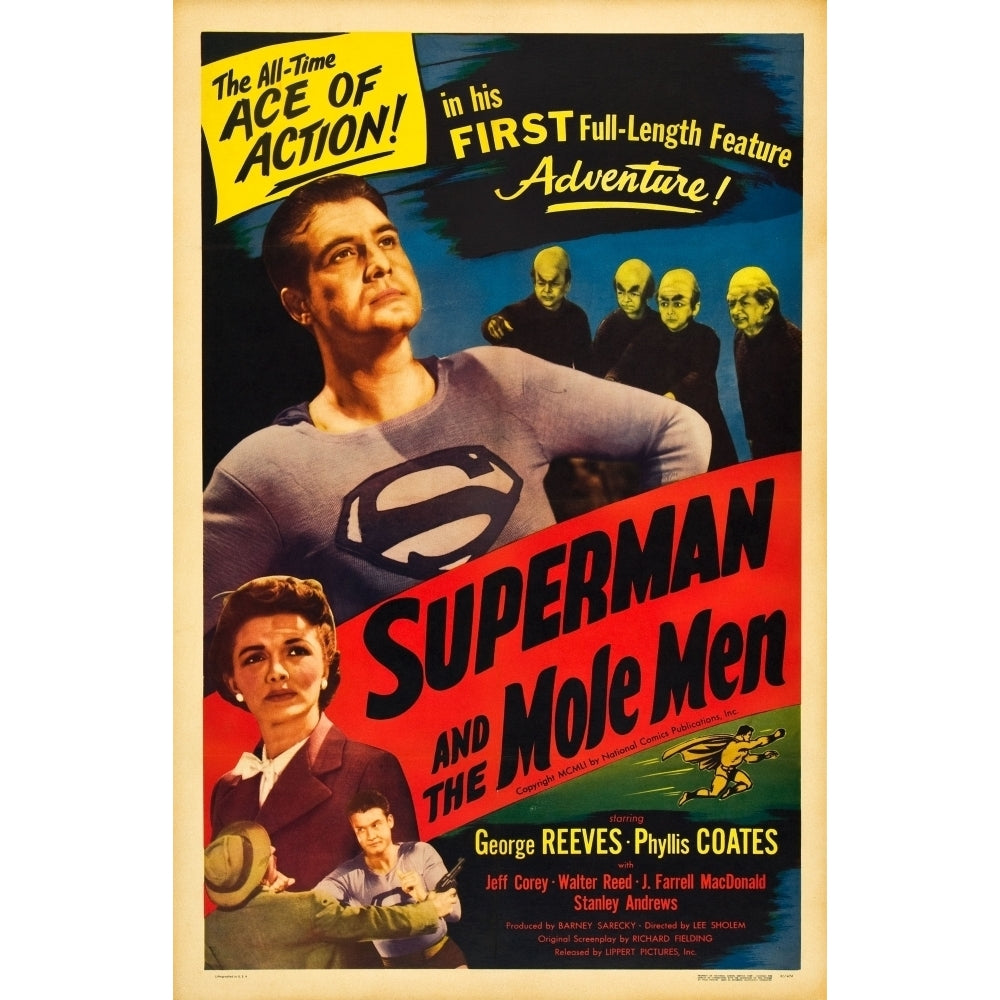 Superman And The Mole Men Phyllis Coates George Reeves 1951 Movie Poster Masterprint Image 2