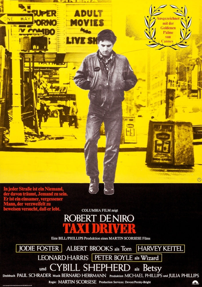 Taxi Driver German Poster Art Robert De Niro 1976 Movie Poster Masterprint Image 1