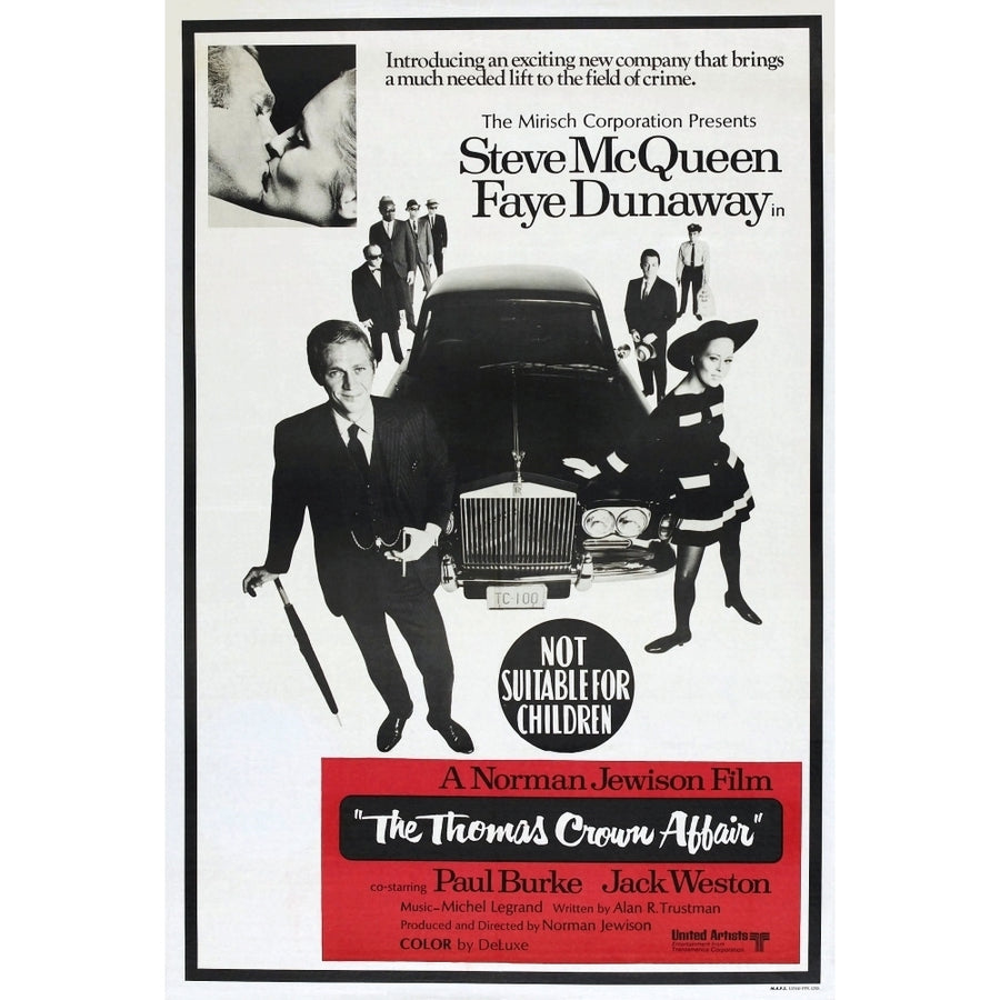 The Thomas Crown Affair Australian Poster From Left: Steve Mcqueen Faye Dunaway 1968 Movie Poster Masterprint Image 1