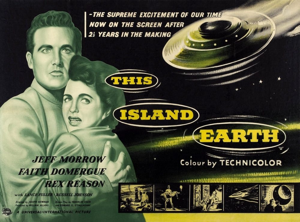 This Island Earth L-R: Rex Reason Faith Domergue On Uk Poster Art 1955. Movie Poster Masterprint Image 1