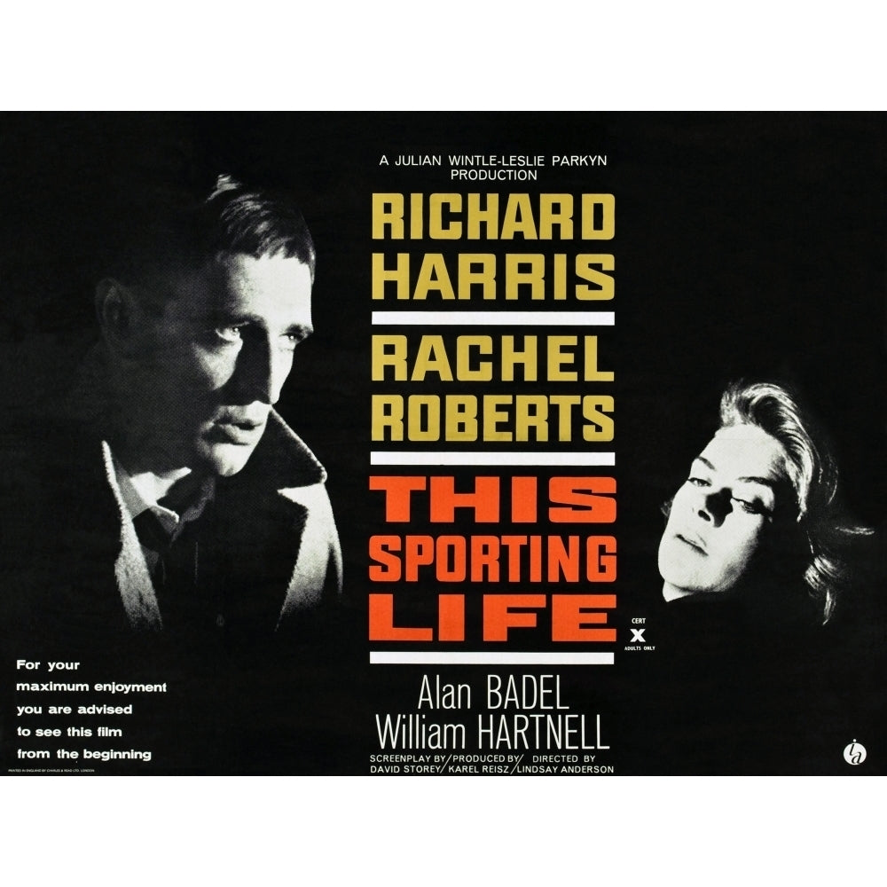 This Sporting Life Us Lobbycard From Left: Richard Harris Rachel Roberts 1963. Movie Poster Masterprint Image 2