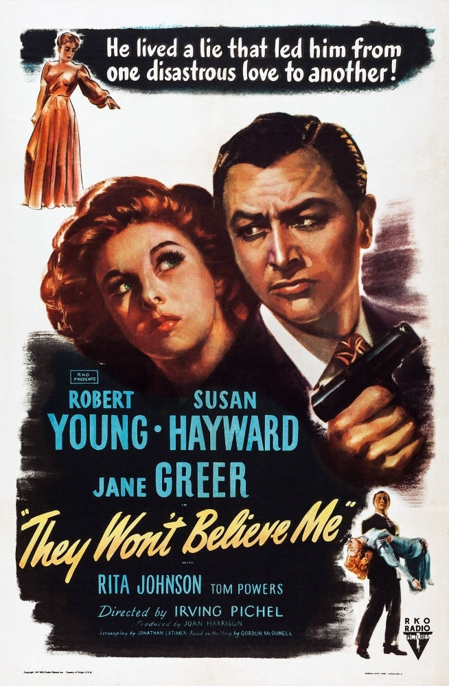 They WonT Believe Me L-R: Susan Hayward Robert Young On Poster Art 1947. Movie Poster Masterprint Image 1