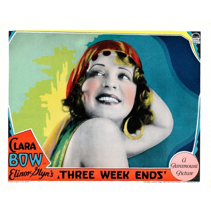 Three Weekends Lobbycard Clara Bow 1928. Movie Poster Masterprint Image 2