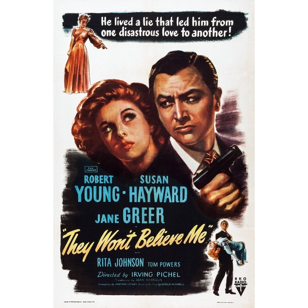 They WonT Believe Me L-R: Susan Hayward Robert Young On Poster Art 1947. Movie Poster Masterprint Image 2