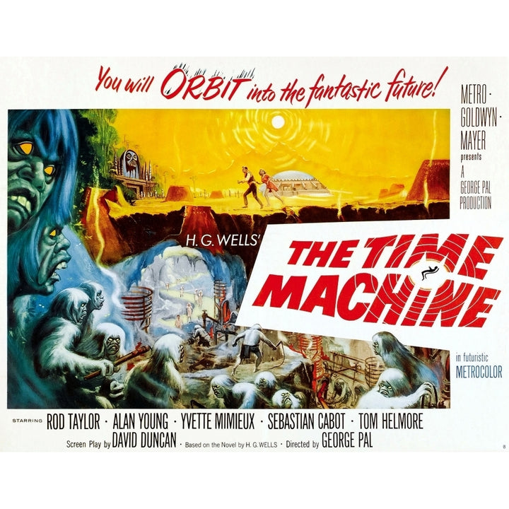 The Time Machine Style B Half-Sheet Poster Art 1960 Movie Poster Masterprint Image 2