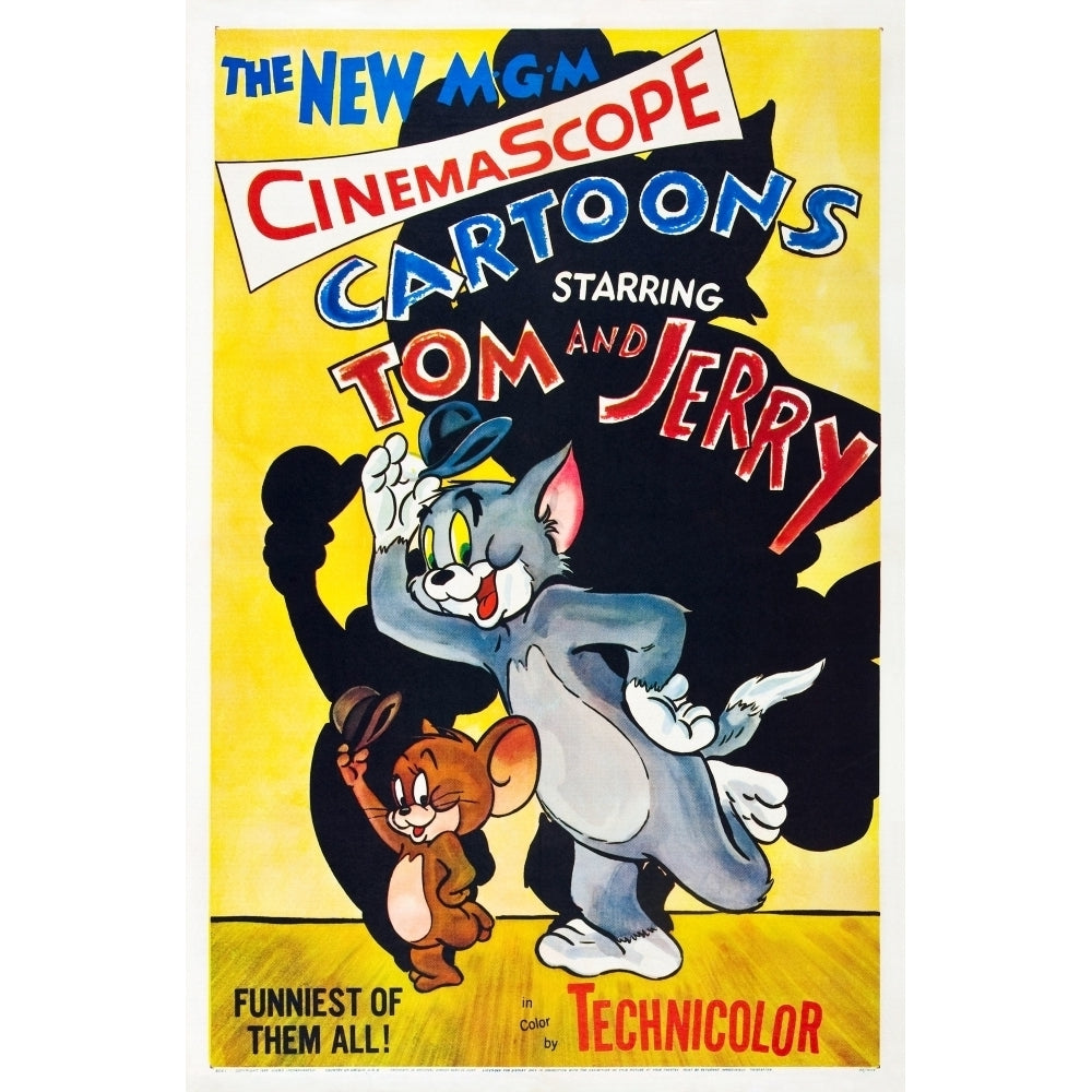 Tom And Jerry From Left: Jerry The Mouse Tom The Cat 1955. Movie Poster Masterprint Image 1