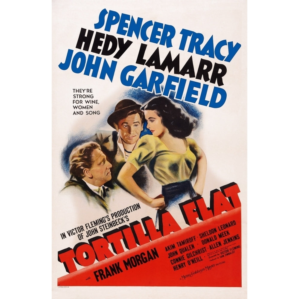 Tortilla Flat From Left: Spencer Tracy John Garfield Hedy Lamarr 1942. Movie Poster Masterprint Image 1