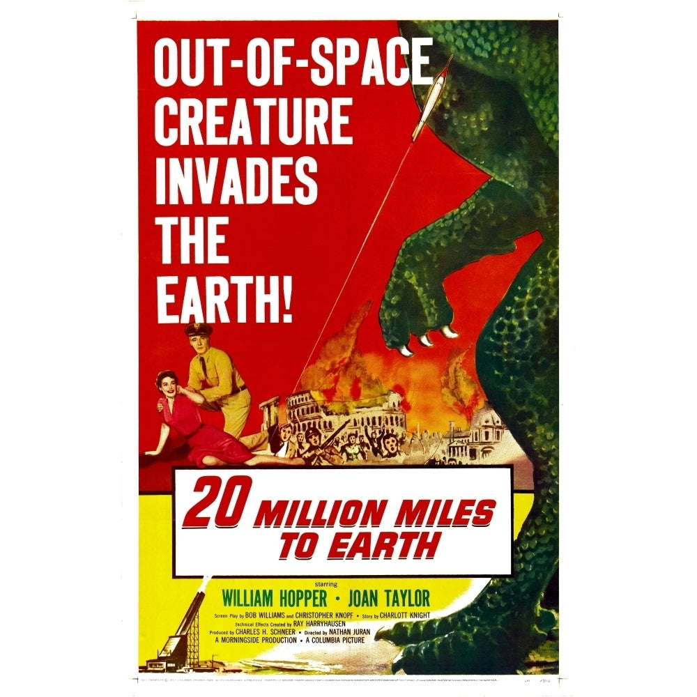 20 Million Miles To Earth Poster Art 1957. Movie Poster Masterprint Image 1