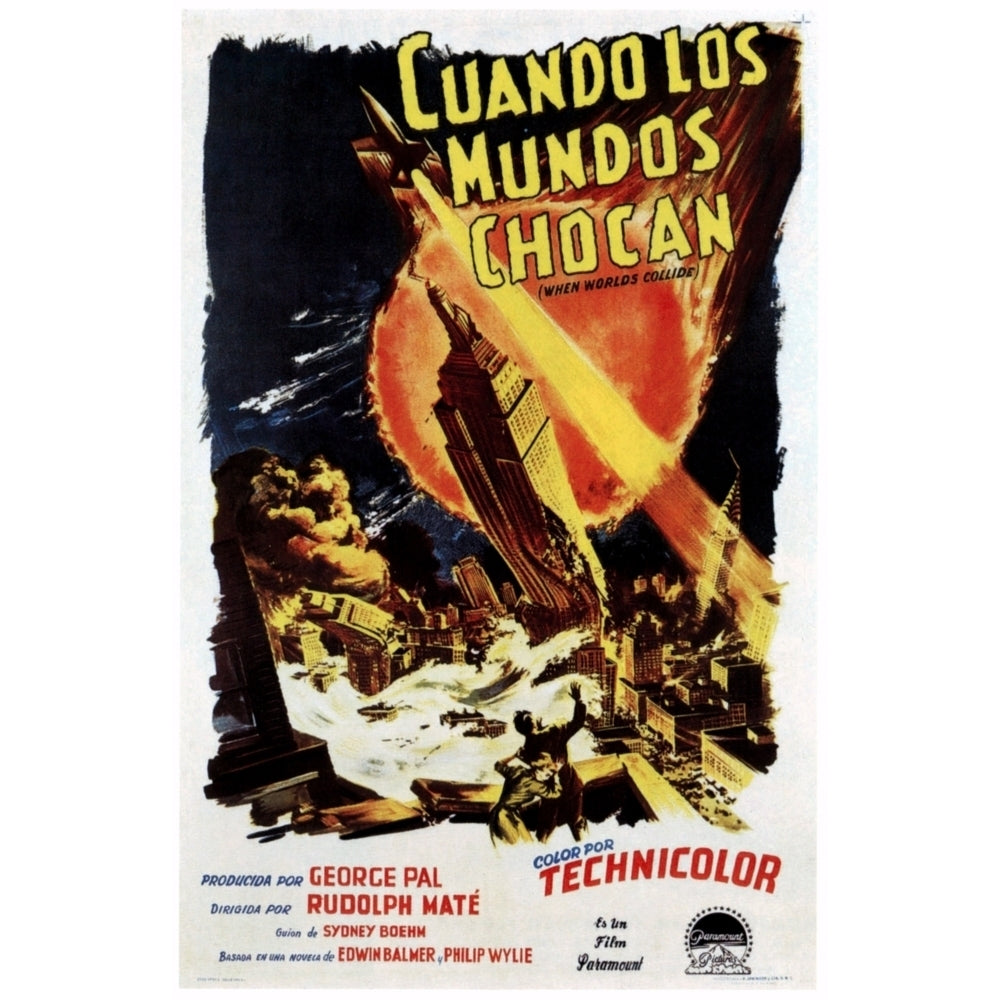 When Worlds Collide Mexican Poster Art 1951. Movie Poster Masterprint Image 1