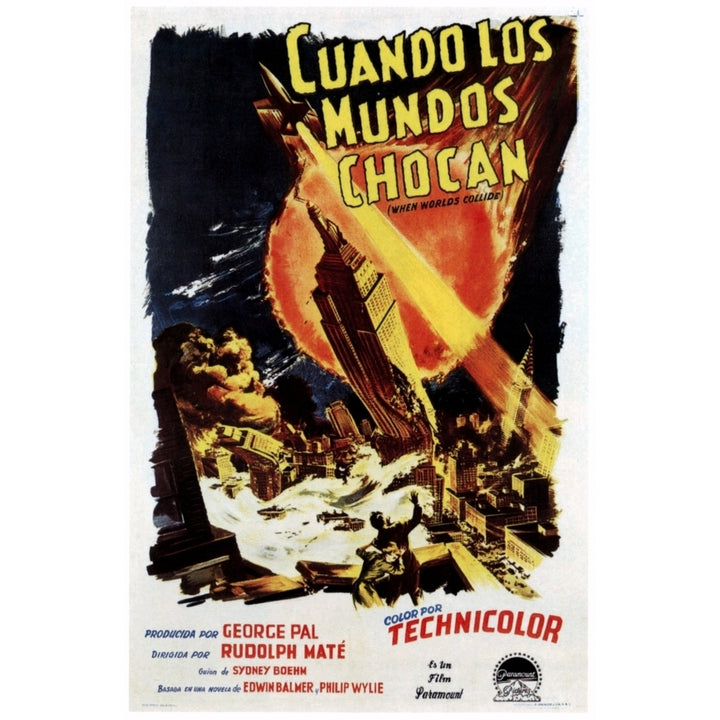 When Worlds Collide Mexican Poster Art 1951. Movie Poster Masterprint Image 1