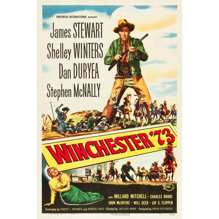 Winchester 73 Top: James Stewart Bottom Left: Shelley Winters 1950 Movie Poster Masterprint Image 1