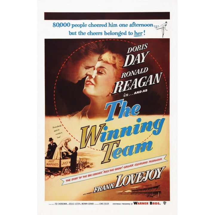 The Winning Team From Left: Ronald Reagan Doris Day 1952. Movie Poster Masterprint Image 1