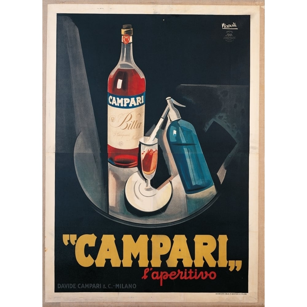 Poster Advertising Campari Laperitivo Poster Print Image 1