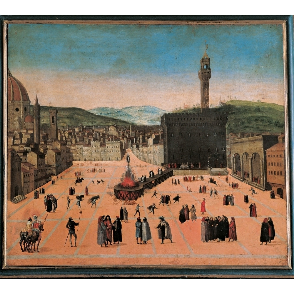 Torture Of Savonarola In Piazza Della Signoria Poster Print Image 2