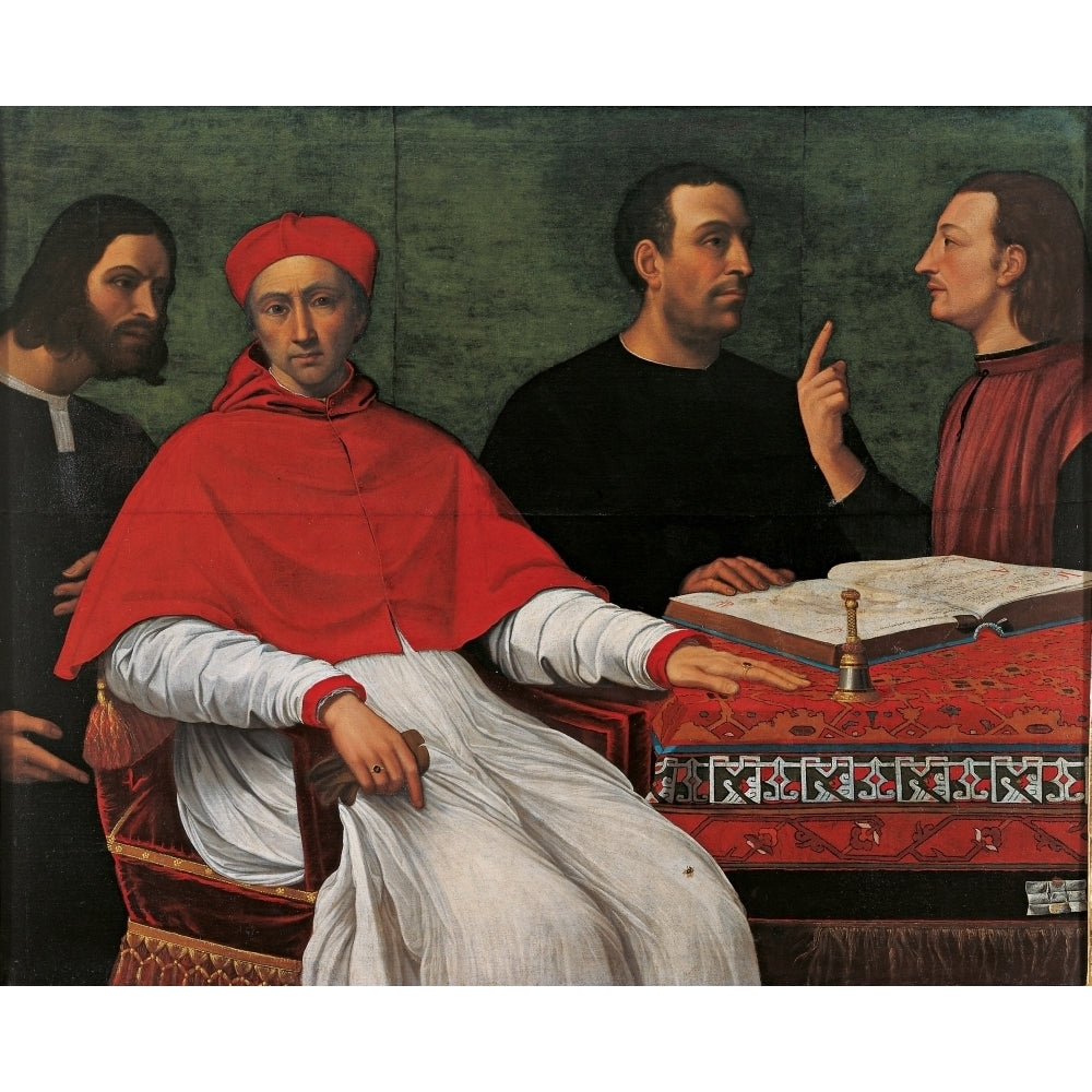 Rait Of Cesare Borgia And Niccol Machiavelli Talking To Cardinal Pedro Loys Borgia And His Secretary Print Image 2